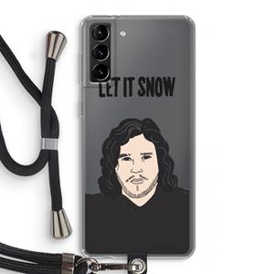 CaseCompany Let It Snow: Samsung Galaxy S21 Plus Transparant Hoesje met koord