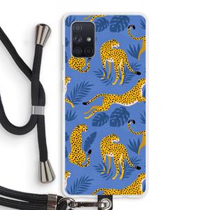 CaseCompany Luipaard: Samsung Galaxy A71 Transparant Hoesje met koord