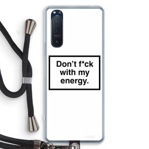 CaseCompany My energy: Sony Xperia 5 II Transparant Hoesje met koord