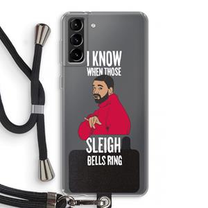 CaseCompany Sleigh Bells Ring: Samsung Galaxy S21 Plus Transparant Hoesje met koord