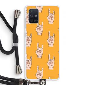 CaseCompany Rock: Samsung Galaxy A71 Transparant Hoesje met koord