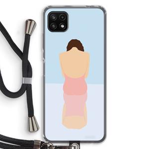 CaseCompany Mirror: Samsung Galaxy A22 5G Transparant Hoesje met koord