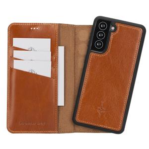 NorthLife Uitneembare 2-in-1 (RFID) bookcase hoes - Samsung Galaxy S21 Plus - Burcht Trecht Cognac