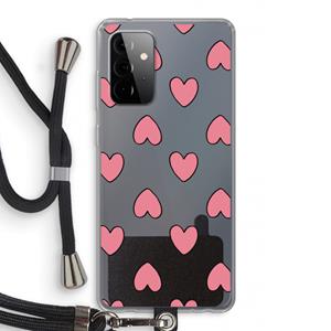 CaseCompany Ondersteboven verliefd: Samsung Galaxy A72 5G Transparant Hoesje met koord