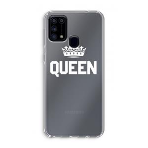 CaseCompany Queen zwart: Samsung Galaxy M31 Transparant Hoesje
