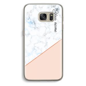 CaseCompany Marmer in stijl: Samsung Galaxy S7 Transparant Hoesje