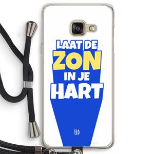 CaseCompany Laat de zon in je hart: Samsung Galaxy A3 (2016) Transparant Hoesje met koord