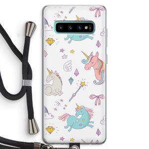 CaseCompany Fantasiewereld: Samsung Galaxy S10 Plus Transparant Hoesje met koord