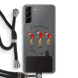 CaseCompany Jingle Ladies: Samsung Galaxy S21 Plus Transparant Hoesje met koord