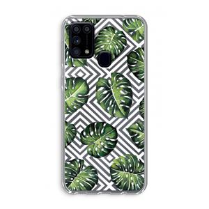 CaseCompany Geometrische jungle: Samsung Galaxy M31 Transparant Hoesje