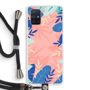 CaseCompany Tropisch: Samsung Galaxy A71 Transparant Hoesje met koord