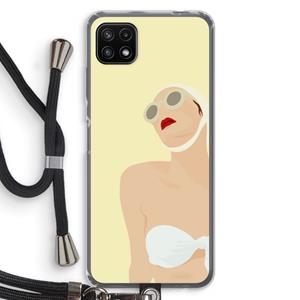 CaseCompany Summer: Samsung Galaxy A22 5G Transparant Hoesje met koord