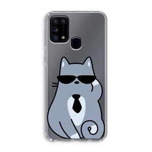 CaseCompany Cool cat: Samsung Galaxy M31 Transparant Hoesje