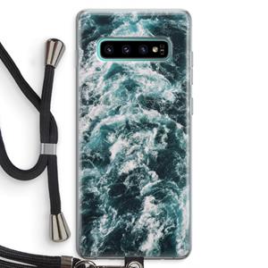 CaseCompany Zee golf: Samsung Galaxy S10 Plus Transparant Hoesje met koord