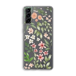 CaseCompany Botanical sweet flower heaven: Samsung Galaxy S21 Plus Transparant Hoesje