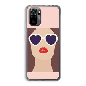 CaseCompany Red lips: Xiaomi Redmi Note 10 Pro Transparant Hoesje