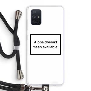 CaseCompany Alone: Samsung Galaxy A71 Transparant Hoesje met koord