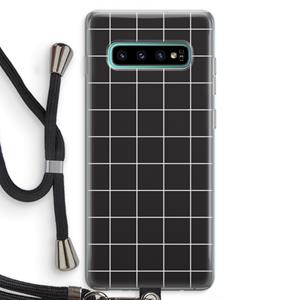 CaseCompany Rooster 2: Samsung Galaxy S10 Plus Transparant Hoesje met koord