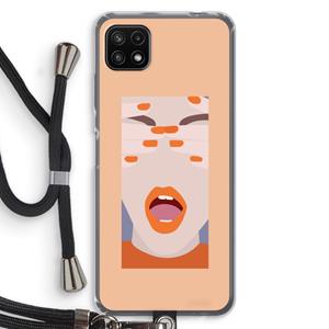 CaseCompany Surprise: Samsung Galaxy A22 5G Transparant Hoesje met koord