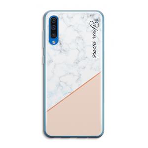 CaseCompany Marmer in stijl: Samsung Galaxy A50 Transparant Hoesje