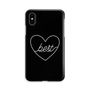 CaseCompany Best heart black: iPhone Xs Volledig Geprint Hoesje