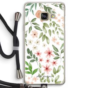 CaseCompany Botanical sweet flower heaven: Samsung Galaxy A3 (2016) Transparant Hoesje met koord