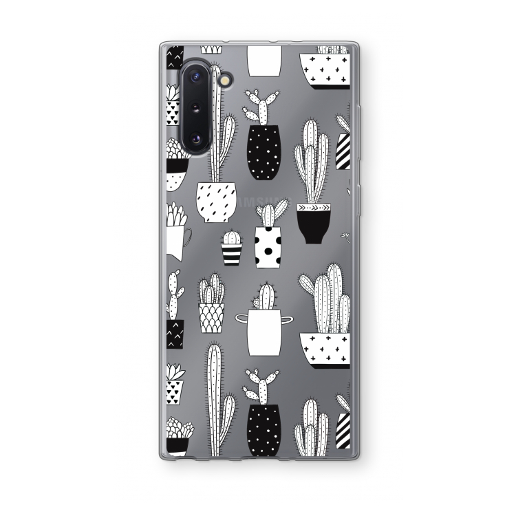 CaseCompany Cactusmotief: Samsung Galaxy Note 10 Transparant Hoesje