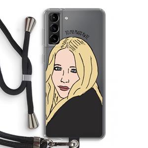 CaseCompany Mary Kate: Samsung Galaxy S21 Plus Transparant Hoesje met koord