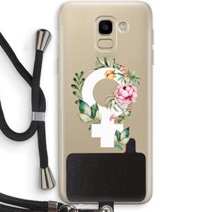 CaseCompany Venus: Samsung Galaxy J6 (2018) Transparant Hoesje met koord