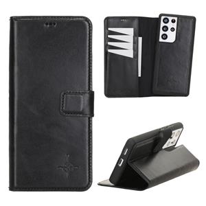 NorthLife Uitneembare 2-in-1 (RFID) bookcase hoes - Samsung Galaxy S21 Ultra - Burcht Trecht Zwart