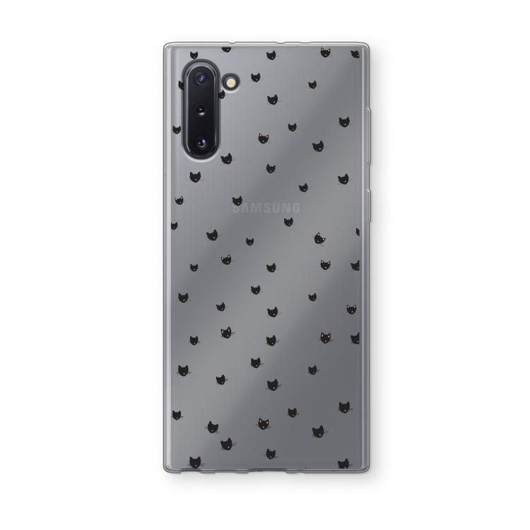 CaseCompany Kleine kattenkopjes: Samsung Galaxy Note 10 Transparant Hoesje
