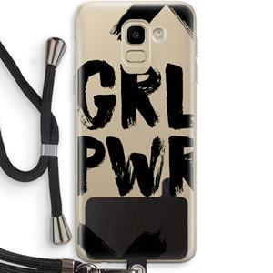 CaseCompany Girl Power #2: Samsung Galaxy J6 (2018) Transparant Hoesje met koord