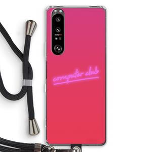 CaseCompany Vice Glow: Sony Xperia 1 III Transparant Hoesje met koord