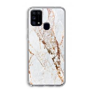 CaseCompany Goud marmer: Samsung Galaxy M31 Transparant Hoesje