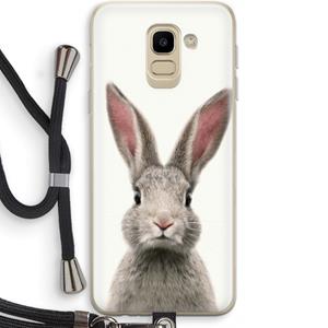 CaseCompany Daisy: Samsung Galaxy J6 (2018) Transparant Hoesje met koord