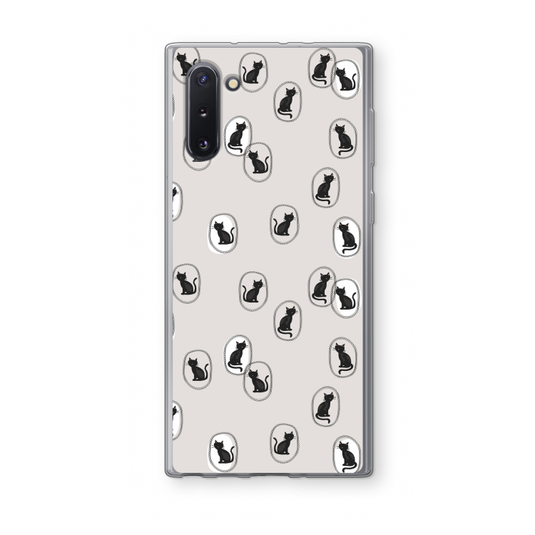 CaseCompany Miauw: Samsung Galaxy Note 10 Transparant Hoesje