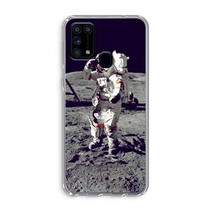 CaseCompany Spaceman: Samsung Galaxy M31 Transparant Hoesje