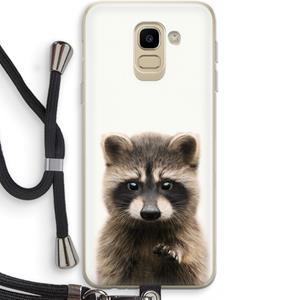 CaseCompany Rocco: Samsung Galaxy J6 (2018) Transparant Hoesje met koord
