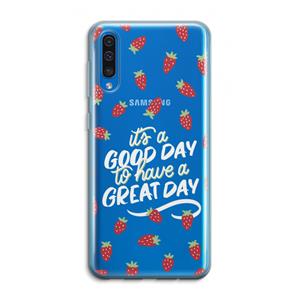 CaseCompany Don't forget to have a great day: Samsung Galaxy A50 Transparant Hoesje
