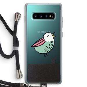 CaseCompany Birdy: Samsung Galaxy S10 Plus Transparant Hoesje met koord
