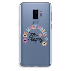 CaseCompany Happy days: Samsung Galaxy S9 Plus Transparant Hoesje