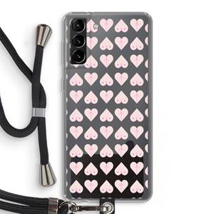 CaseCompany Ass 'n Titties: Samsung Galaxy S21 Plus Transparant Hoesje met koord