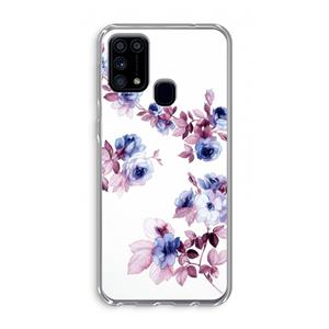 CaseCompany Waterverf bloemen: Samsung Galaxy M31 Transparant Hoesje