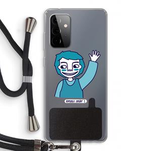 CaseCompany Zwaai: Samsung Galaxy A72 5G Transparant Hoesje met koord