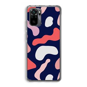 CaseCompany Memphis Shapes Pink: Xiaomi Redmi Note 10 Pro Transparant Hoesje