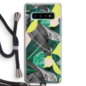 CaseCompany Fantasie jungle: Samsung Galaxy S10 Plus Transparant Hoesje met koord