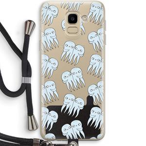 CaseCompany Octopussen: Samsung Galaxy J6 (2018) Transparant Hoesje met koord