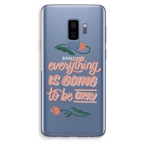 CaseCompany Optimistic flower girl: Samsung Galaxy S9 Plus Transparant Hoesje