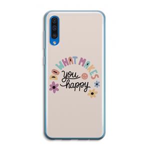 CaseCompany Happy days: Samsung Galaxy A50 Transparant Hoesje