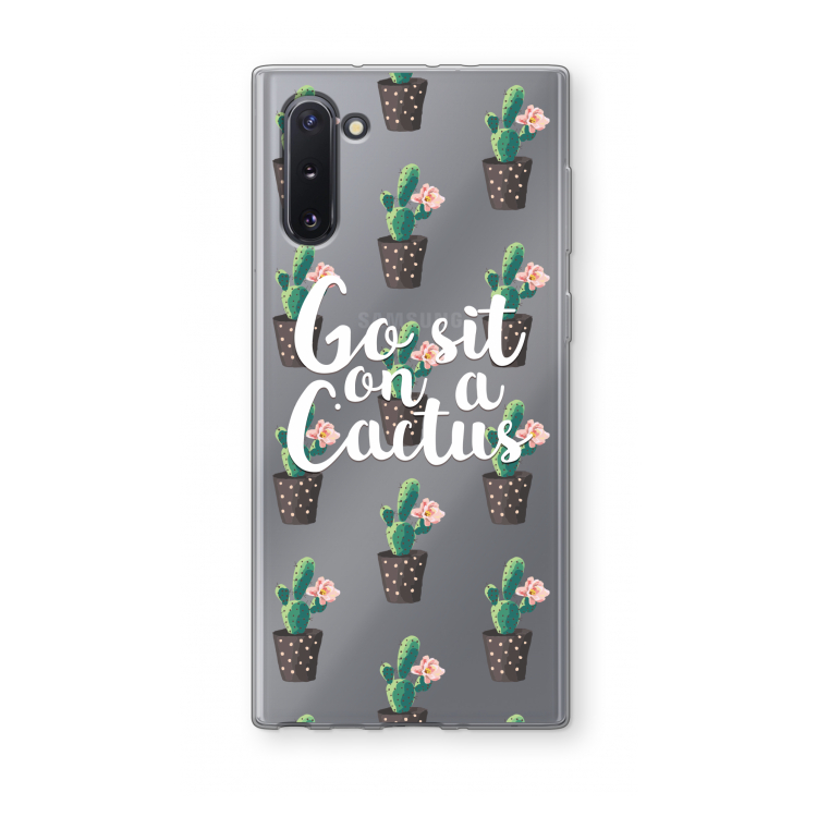 CaseCompany Cactus quote: Samsung Galaxy Note 10 Transparant Hoesje